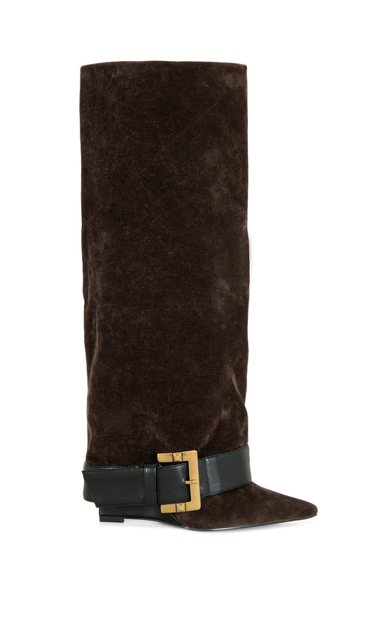 ANTONINA-BROWN WEDGE BOOT