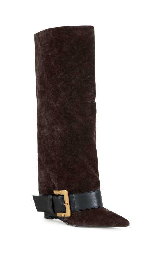 ANTONINA-BROWN WEDGE BOOT