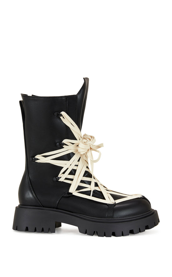 ARJUN LACE-UP COMBAT BOOTIE | AZALEA WANG