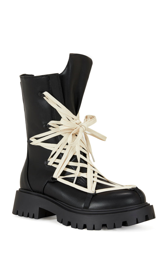 ARJUN LACE-UP COMBAT BOOTIE | AZALEA WANG