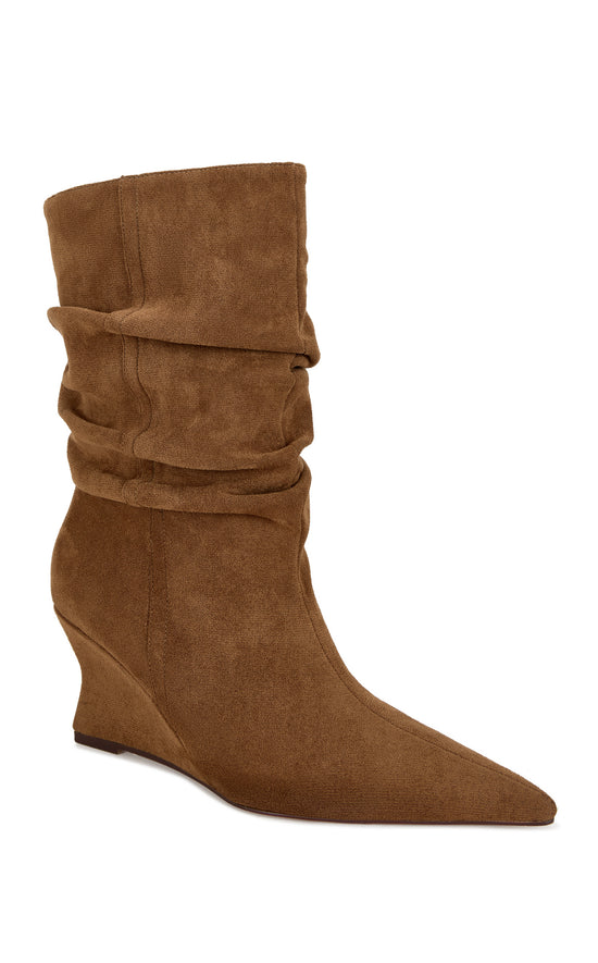 ASAF-TAN WEDGE BOOTIE