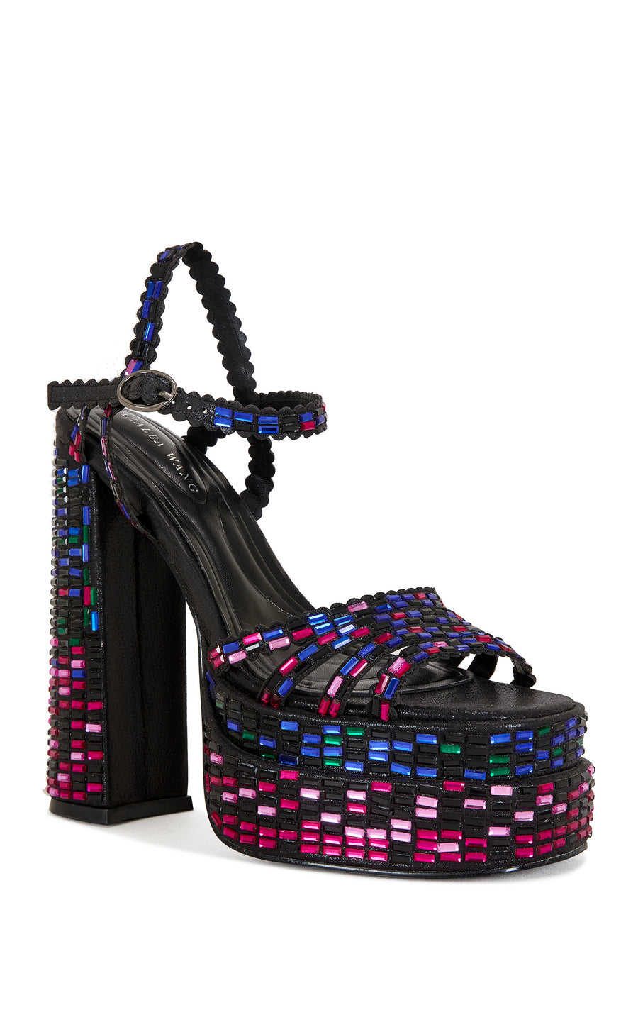 BIRCHSEQUIN-BLACK PLATFORM SANDAL