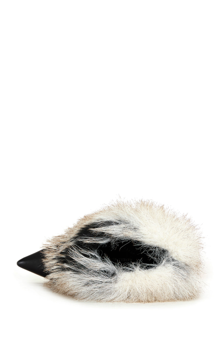 ASTRALI-BLACK FAUX FUR STILETTO BOOTIE