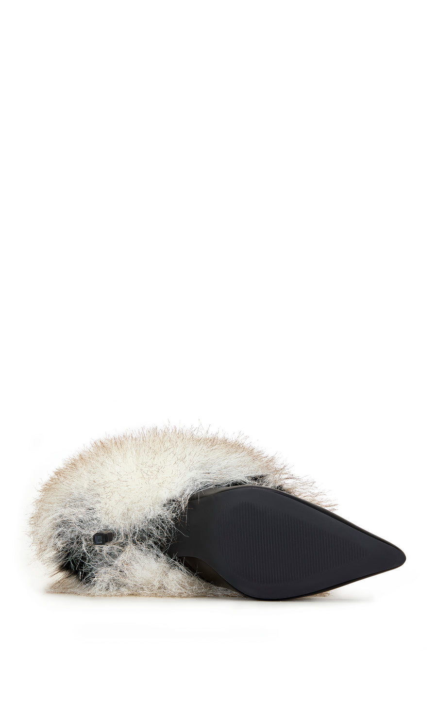 ASTRALI-BLACK FAUX FUR STILETTO BOOTIE