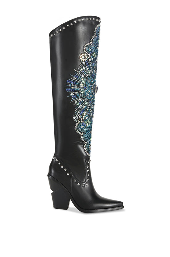 AXELBEAT - BOTA WESTERN NEGRA