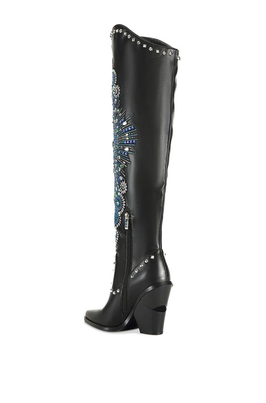 AXELBEAT - BOTA WESTERN NEGRA