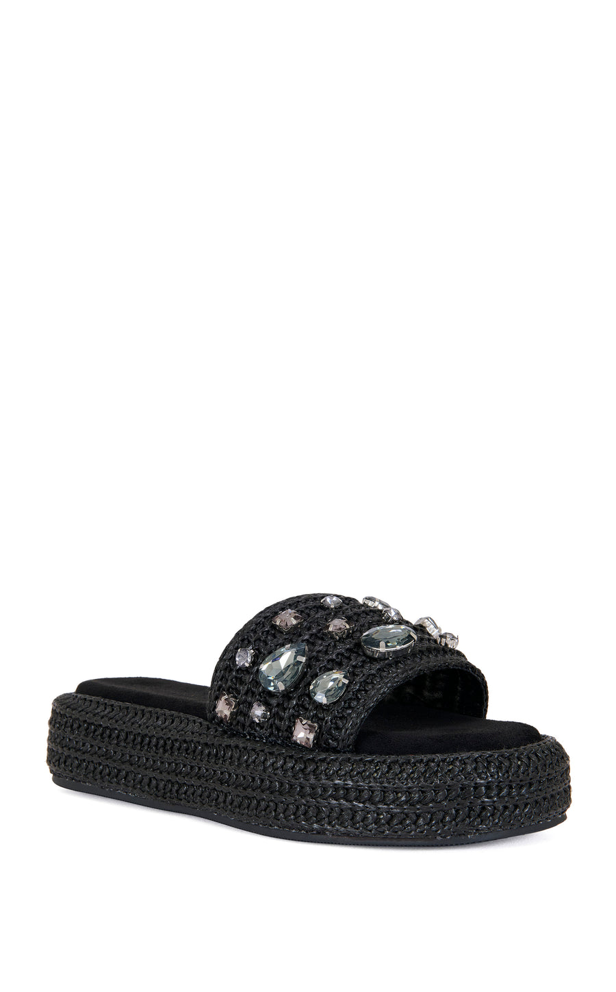 BASTE-BLACK FLATFORM SANDAL