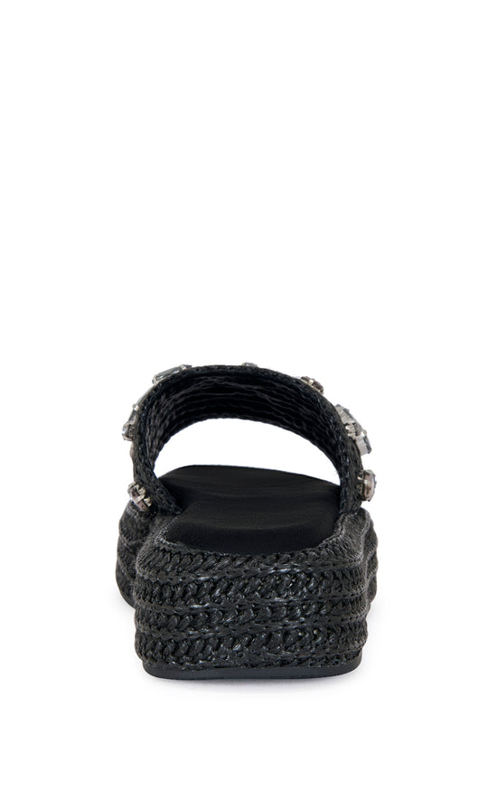 BASTE-BLACK FLATFORM SANDAL