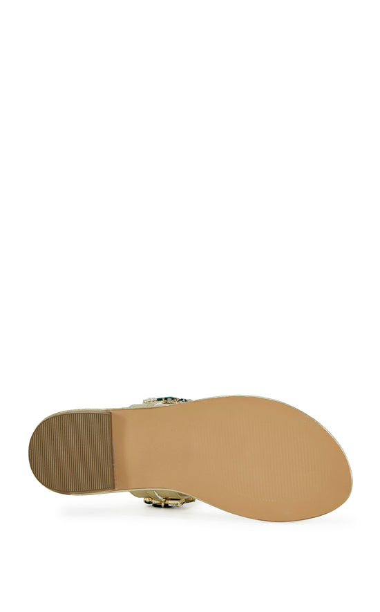 BELVA-GOLD FLAT SANDAL | AZALEA WANG BELVA-GOLD FLAT SANDAL | AZALEA WANG