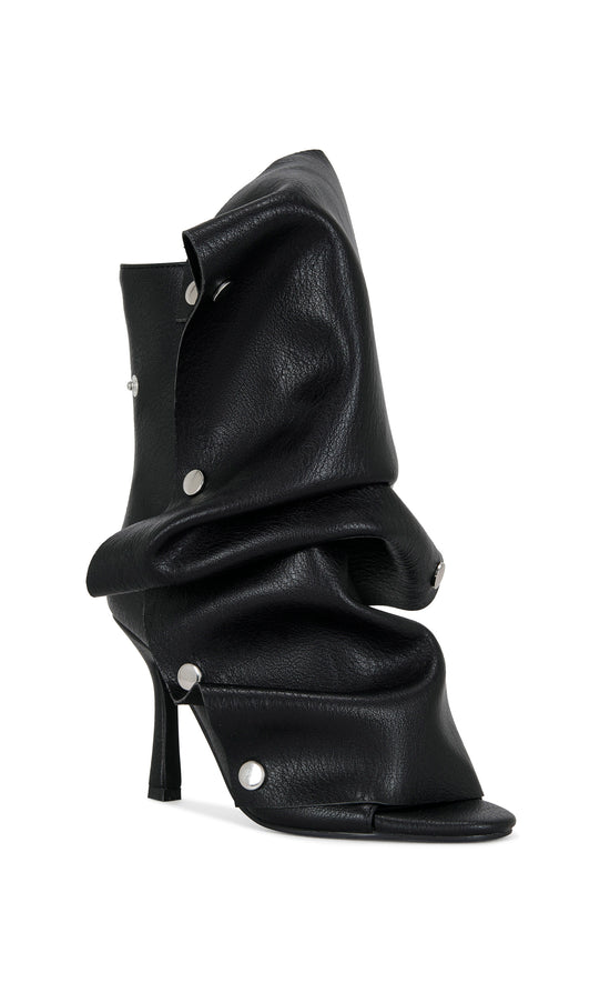 BIRDSONG-BLACK PEEP TOE STILETTO BOOTIE