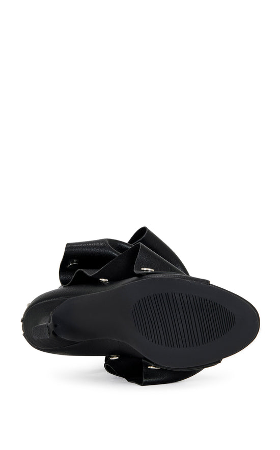 BIRDSONG-BLACK PEEP TOE STILETTO BOOTIE