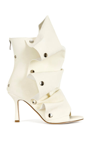 BIRDSONG-BONE PEEP TOE STILETTO BOOTIE