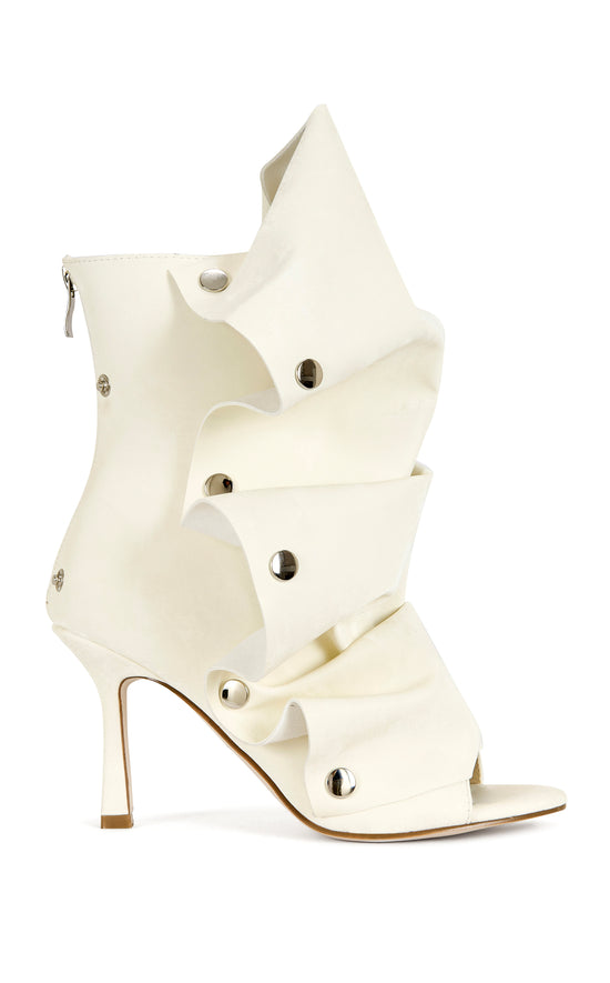 BIRDSONG-BONE PEEP TOE STILETTO BOOTIE