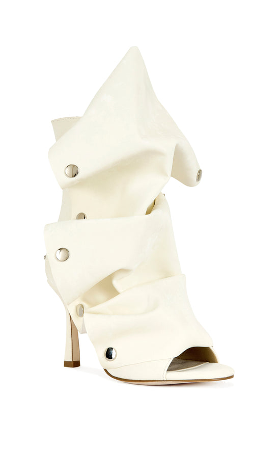 BIRDSONG-BONE PEEP TOE STILETTO BOOTIE