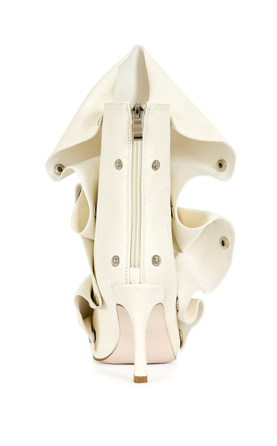 BIRDSONG-BONE PEEP TOE STILETTO BOOTIE
