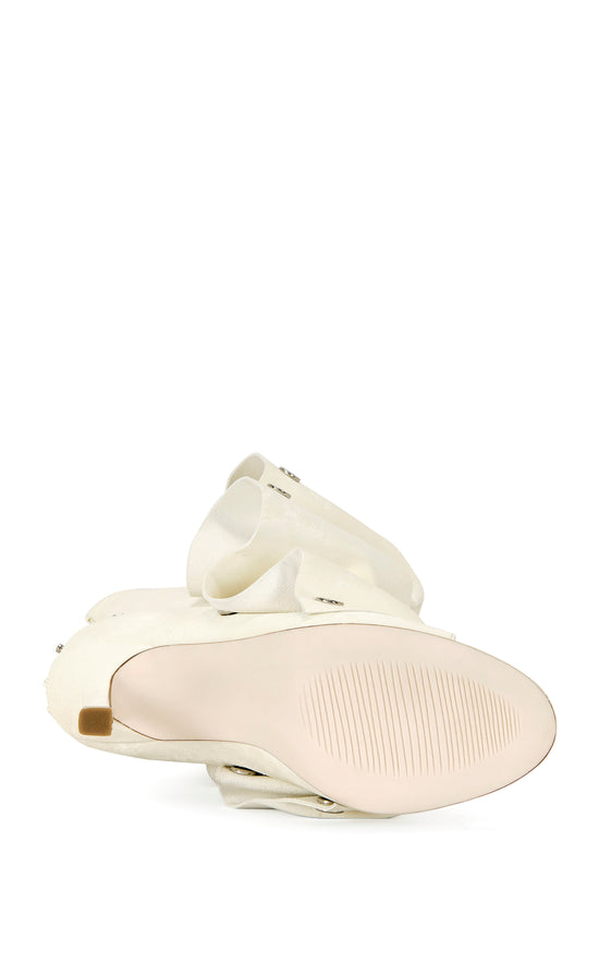 BIRDSONG-BONE PEEP TOE STILETTO BOOTIE