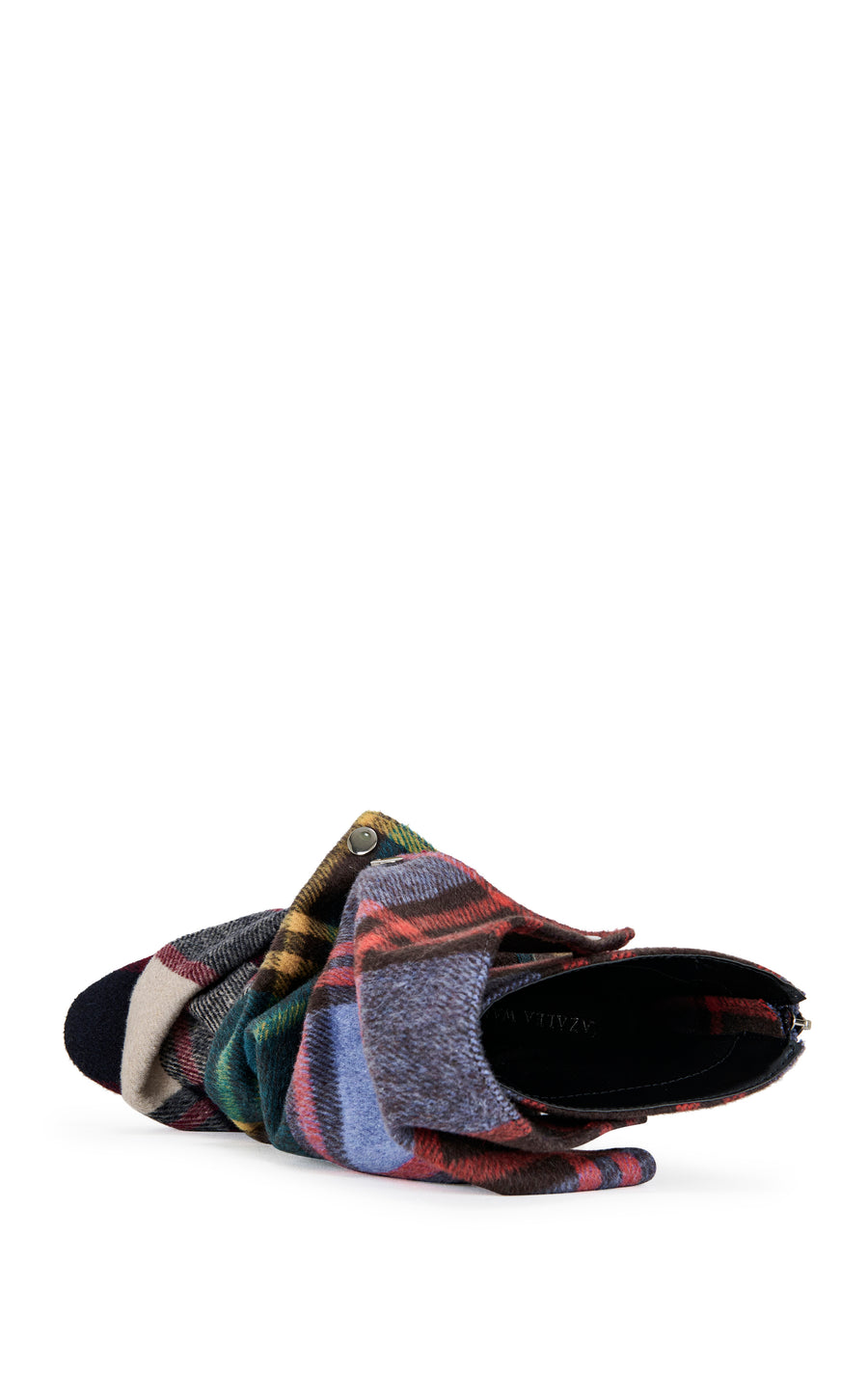 BIRDSONG-PLAIDMULTI PEEP TOE STILETTO BOOTIE