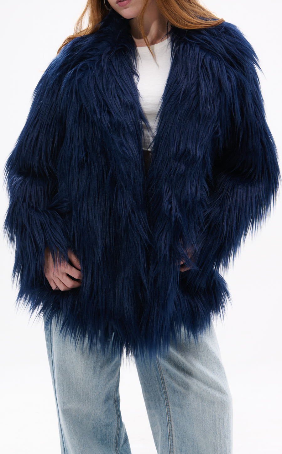BRECKENRIDGE-BLUE FAUX FUR JACKET