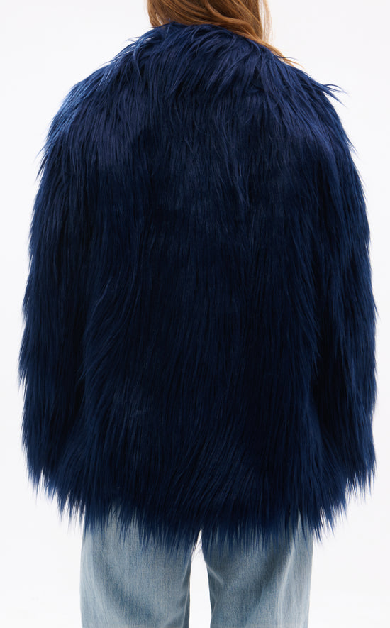 BRECKENRIDGE-BLUE FAUX FUR JACKET