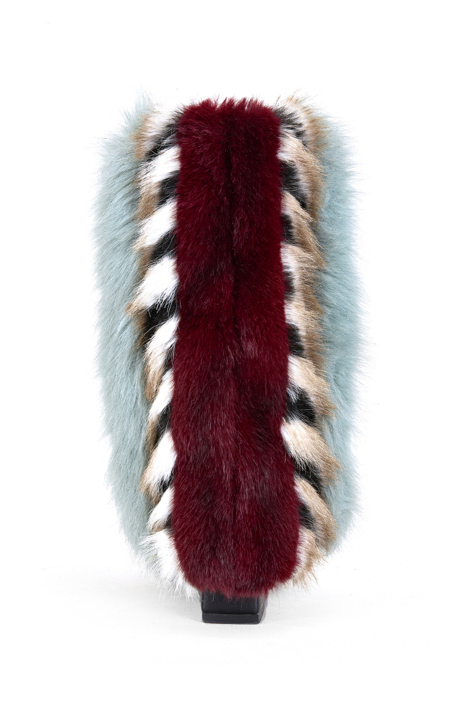 BRIASH-BLUEMULTI FAUX FUR WEDGE BOOTIE