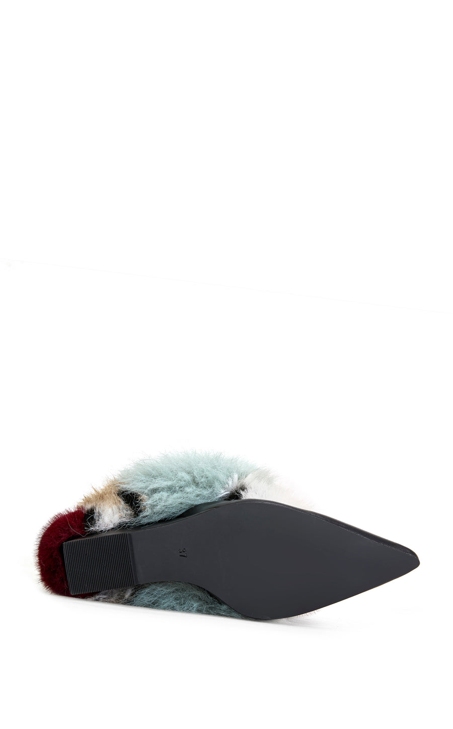 BRIASH-BLUEMULTI FAUX FUR WEDGE BOOTIE
