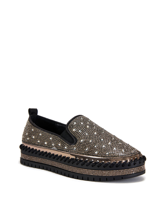 BRITTANY-BLACK FLAT SNEAKER | AZALEA WANG