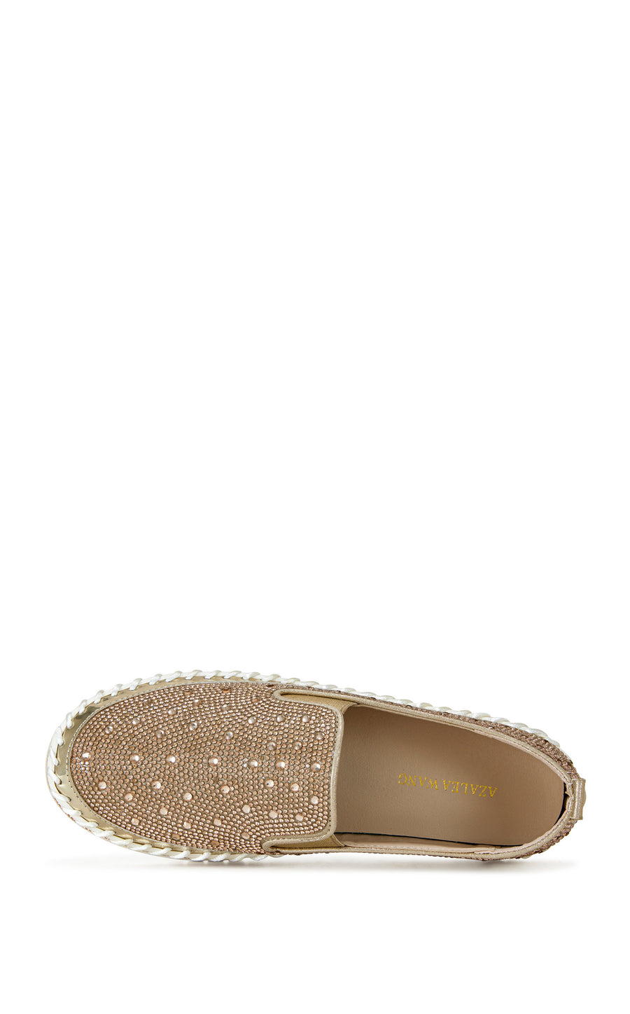 BRITTANY-ROSEGOLD RHINESTONE SLIP ON SNEAKER