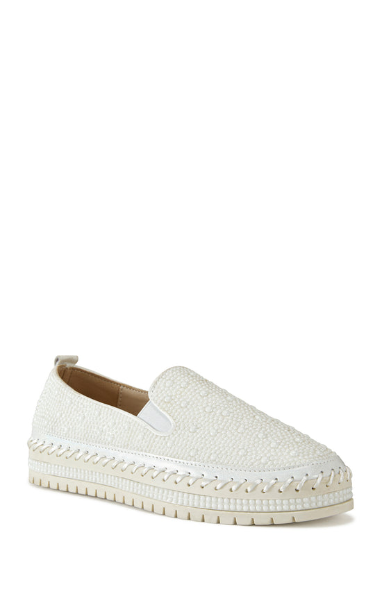 BRITTANYPEARL-WHITE SLIP ON SNEAKER
