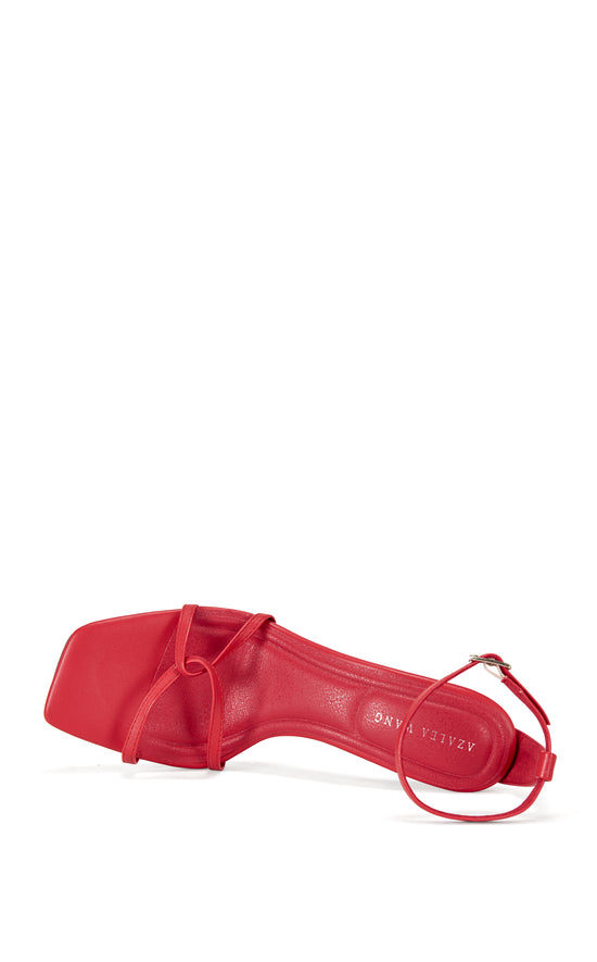 CALSITE-RED STILETTO SANDAL