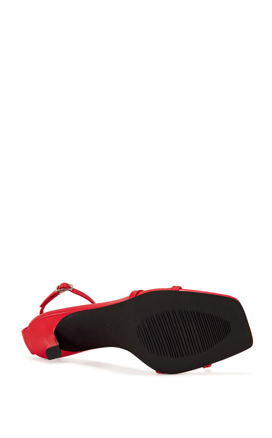 CALSITE-RED STILETTO SANDAL