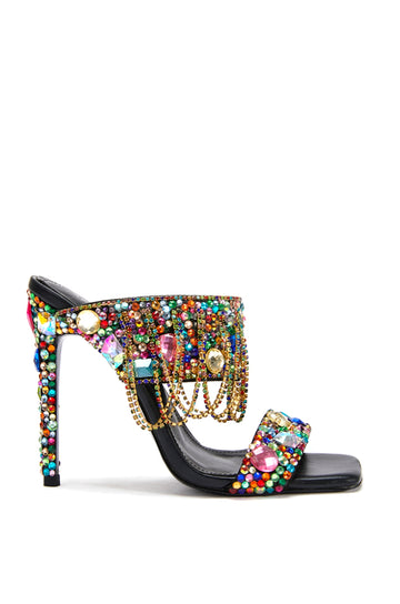 CAMP-MULTI RHINESTONE STILETTO SANDAL