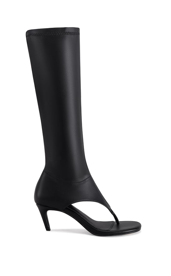 CECILE-BLACK STILETTO SANDAL BOOT | AZALEA WANG