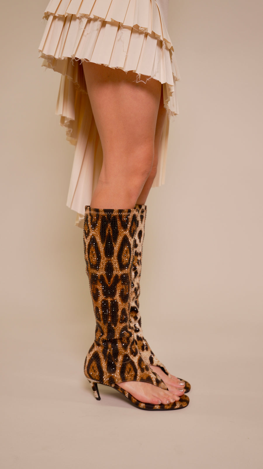 CECILE-LEOPARD STILETTO SANDAL