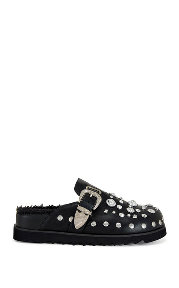 CHATTER-BLACK FUR LINED CLOG