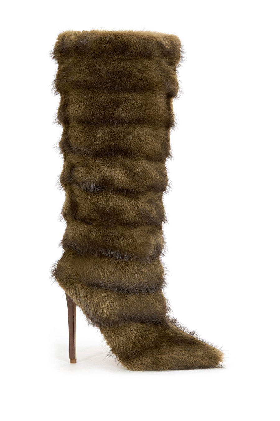 CONRAD-BROWN FAUX FUR STILETTO BOOT