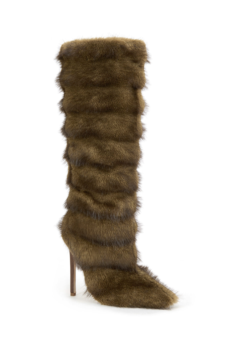 CONRAD-BROWN FAUX FUR STILETTO BOOT