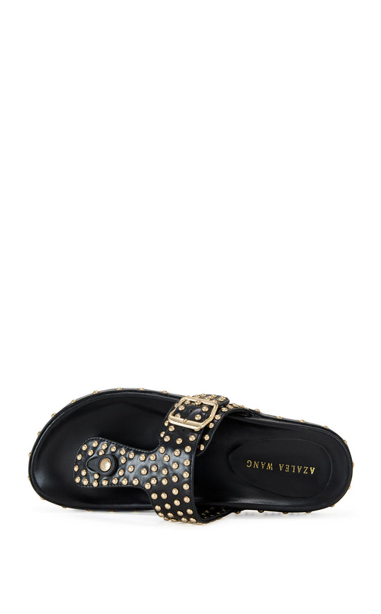 DAISYCHAIN-BLACK FLAT BOOT | AZALEA WANG