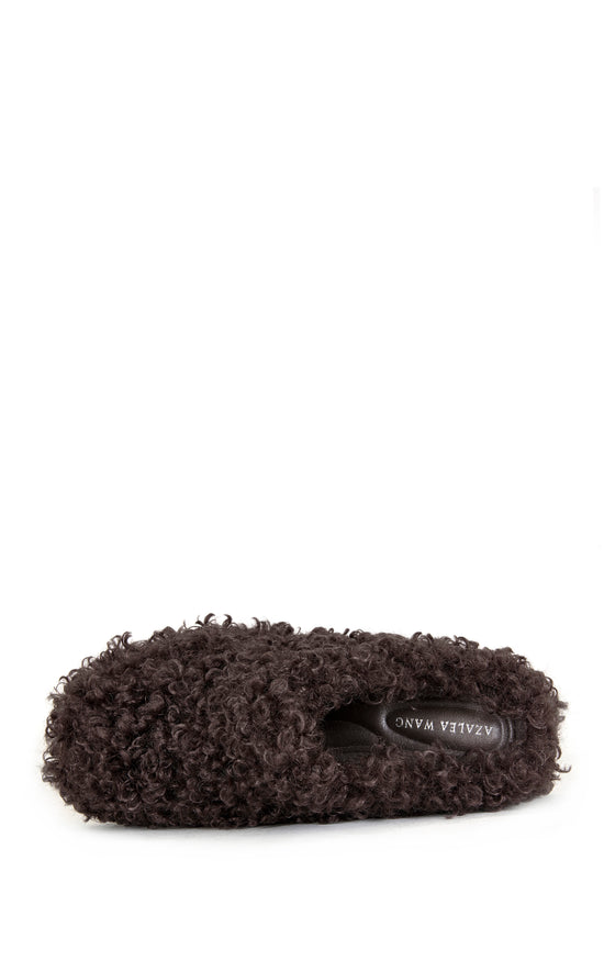 DARWINPOODLE-BROWN FLATFORM MULE