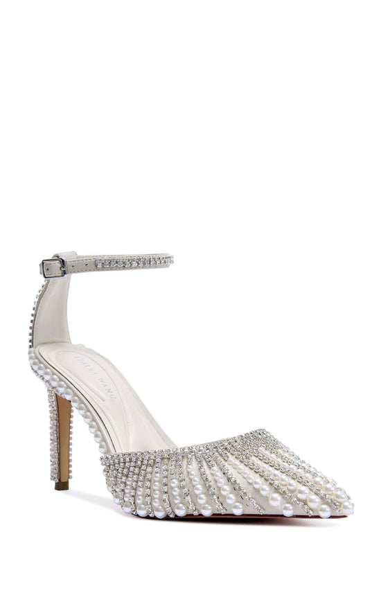 DAVINA-IVORY PEARL STILETTO PUMP