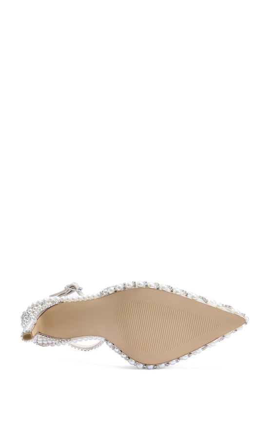 DAVINA-IVORY PEARL STILETTO PUMP