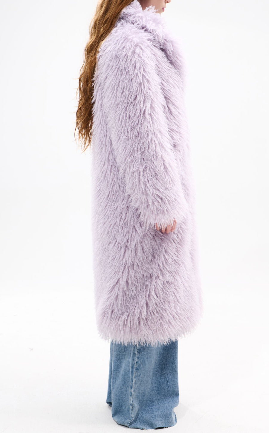 DELFINA-LILAC FAUX FUR OUTERWEAR