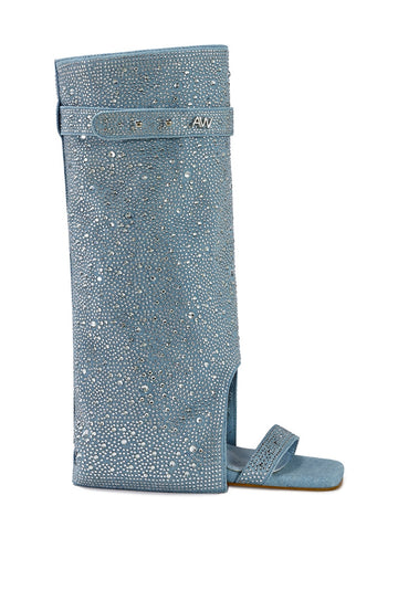 DESARAY-DENIM CUFFED WEDGE SANDAL