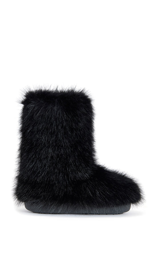 DIPA-BLACK FAUX FUR BOOTIE