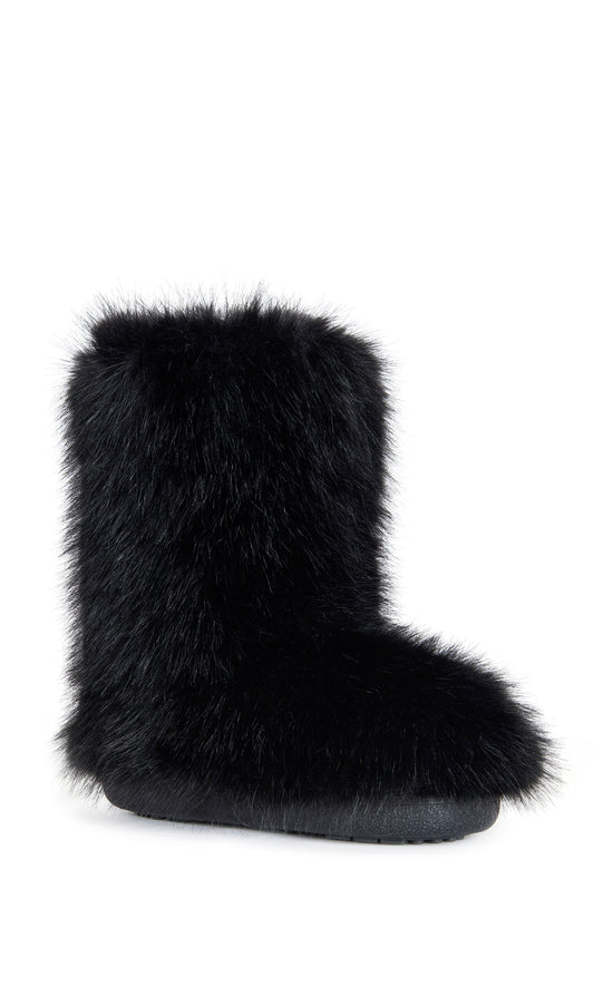 DIPA-BLACK FAUX FUR BOOTIE