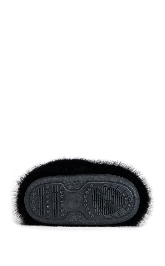 DIPA-BLACK FAUX FUR BOOTIE