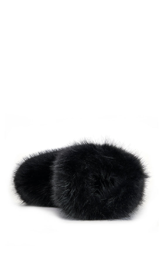 DIPA-BLACK FAUX FUR BOOTIE