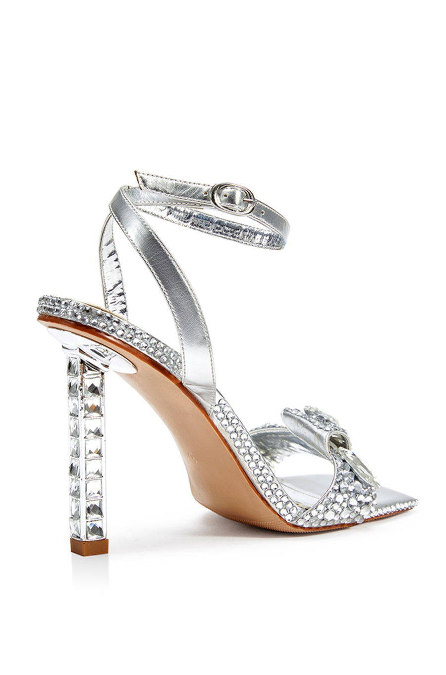 DISCOBALL-SANDALIA DE AGUJA PLATEADA