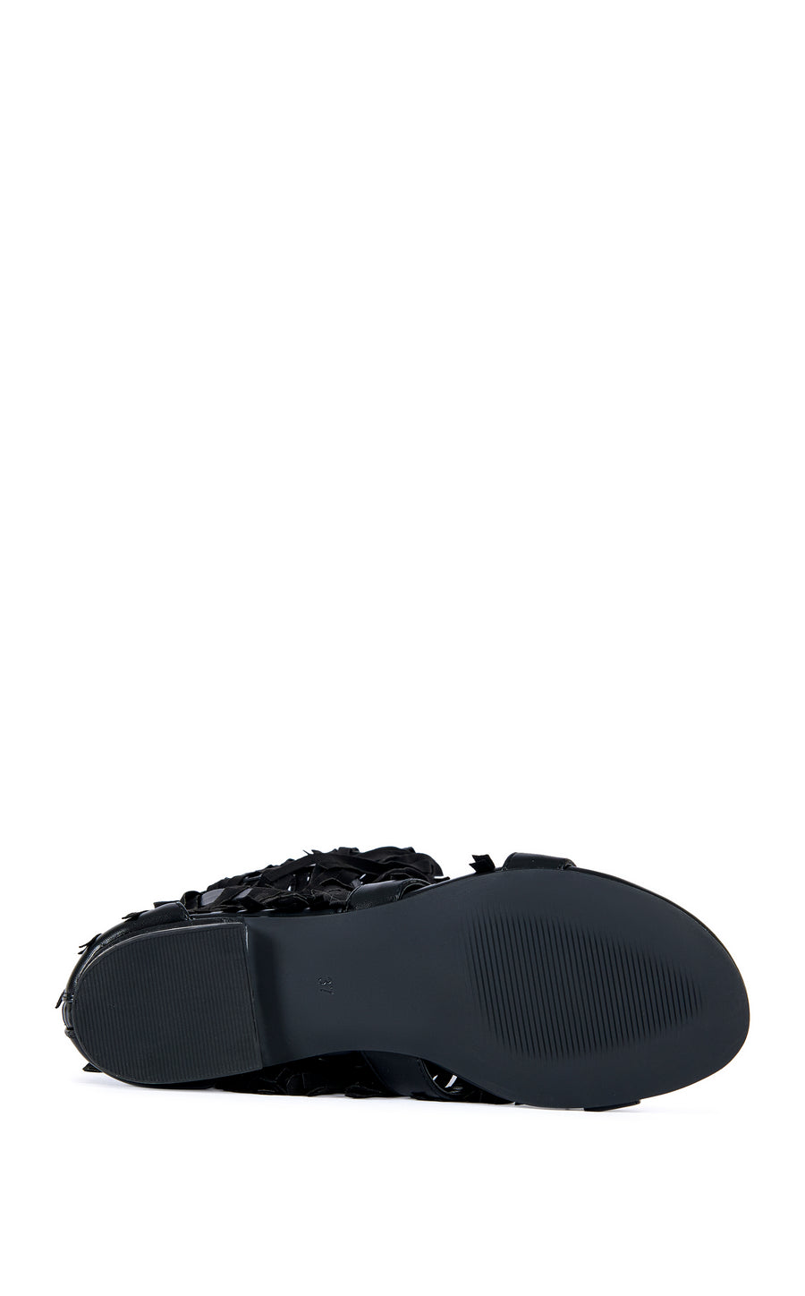 DUSTINE-BLACK FLAT SANDAL | AZALEA WANG