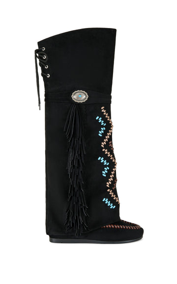 EDMUND-BLACK FLAT BOOT