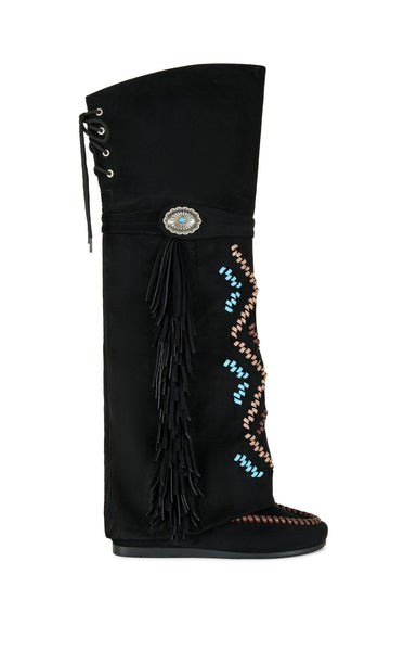 EDMUND-BLACK FLAT BOOT | AZALEA WANG